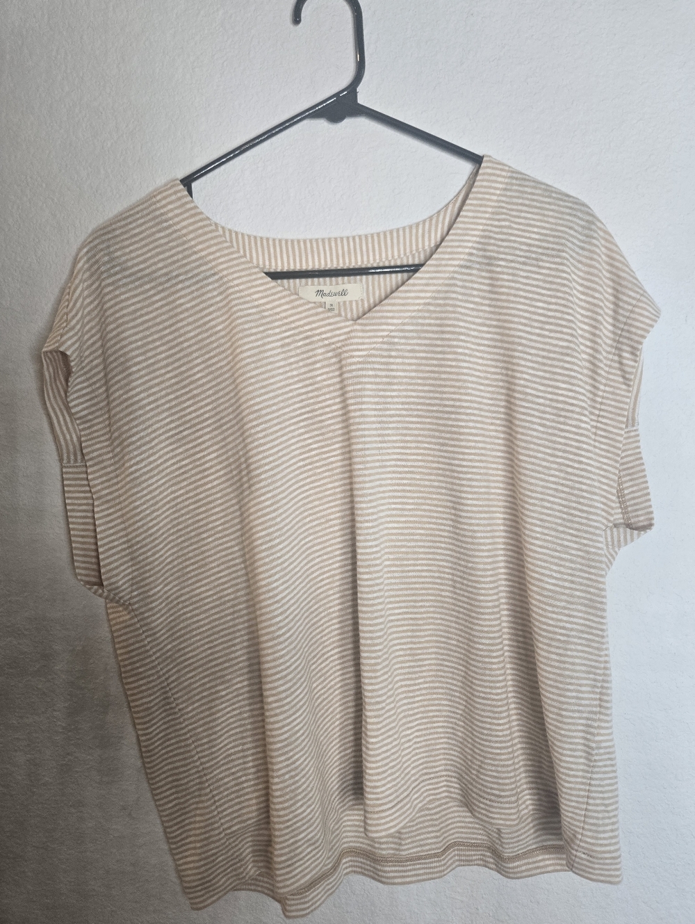 TWO Madewell Medium Striped Short Sleeve Tops